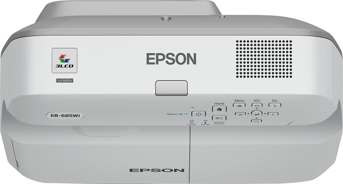 Epson EB-685Wi - 3LCD projector - 3500 lumens (white) - 3500 lumens (colour) - 16:10 - LAN - grey, white