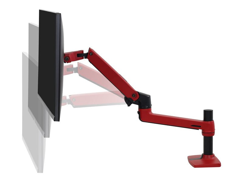 Ergotron LX - Mounting kit (monitor arm, 2-piece desk clamp, pole, extension) - for LCD display - red - screen size: up to 34" - desktop