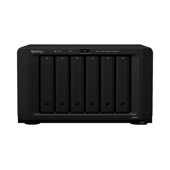 Synology Disk Station DS1621+ - NAS server - 6 bays - SATA 6Gb/s - RAID 0, 1, 5, 6, 10, JBOD - RAM 4 GB - Gigabit Ethernet - iSCSI support