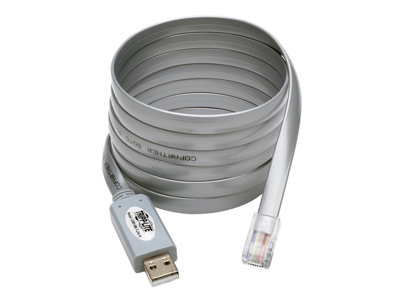Eaton Tripp Lite Series USB to RJ45 Cisco Serial Rollover Cable, USB Type-A to RJ45 M/M, 6 ft - Serial adapter - USB - grey