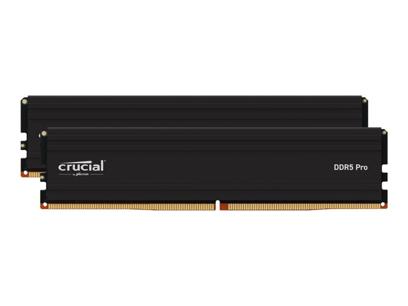 Crucial - DDR5 - kit - 64 GB: 2 x 32 GB - DIMM 288-pin - 5600 MHz / PC5-44800 - CL46 - 1.1 V - unbuffered - on-die ECC - black