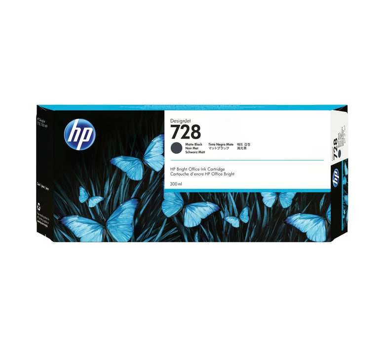 HP 728 - 300 ml - matte black - original - DesignJet - ink cartridge - for DesignJet T730, T830