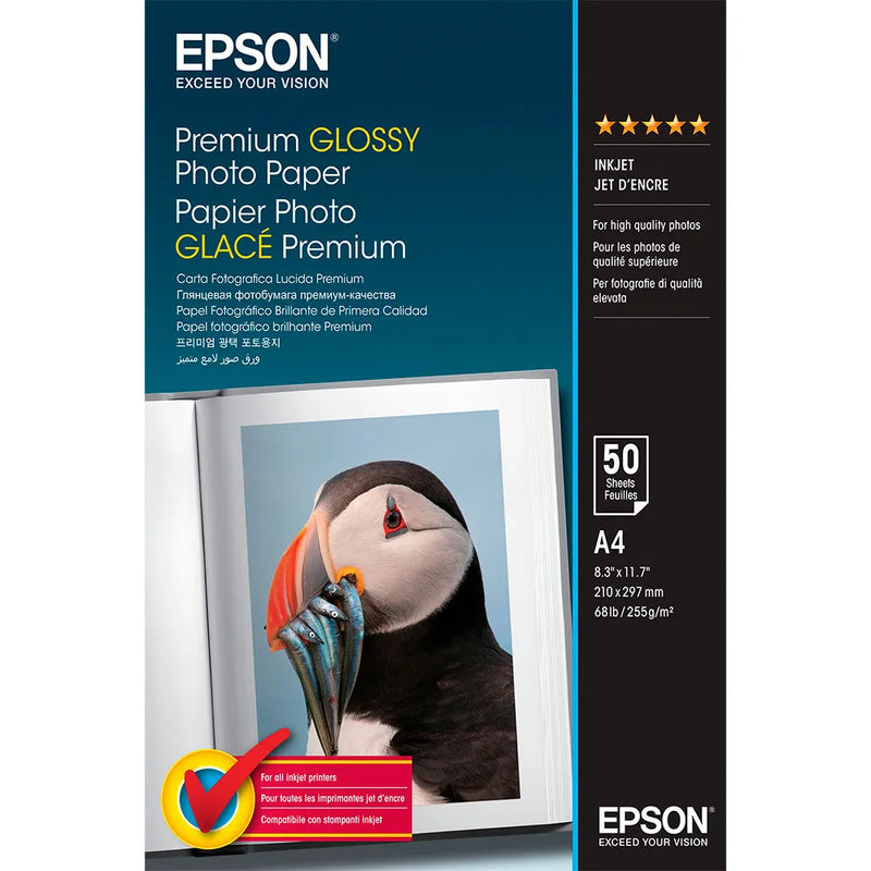 EPSON Premium glnzend Foto Papier inkjet 225g/m2 A4 50 Blatt 1er-Pack