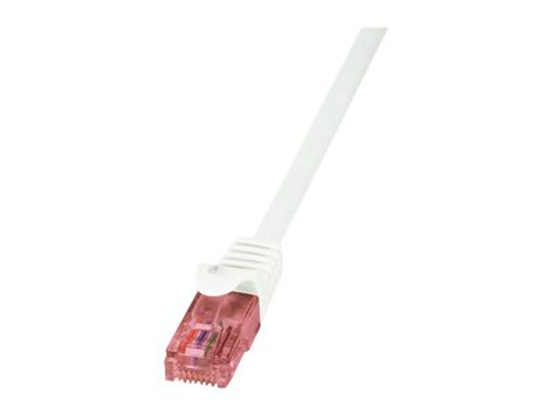 Patch Cable Cat.6 U/UTP BC white, 0,50m PrimeLine