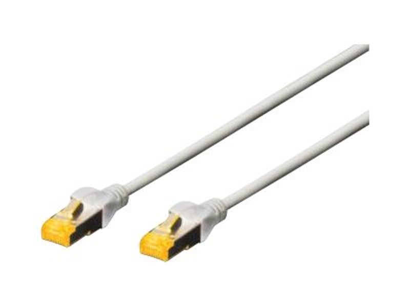 DIGITUS Patchkabel Cat6a S/FTP 2xRJ45 7.0m grau Hebelschutz Polybeutel