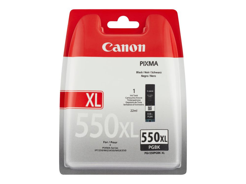 Canon PGI-550 PGBKXL - 6431B001 - 1 x Black - High Yield - Ink tank - For PIXMA iP8750,iX6850,MG5550,MG5650,MG5655,MG6450,MG6650,MG7150,MG7550,MX725,M