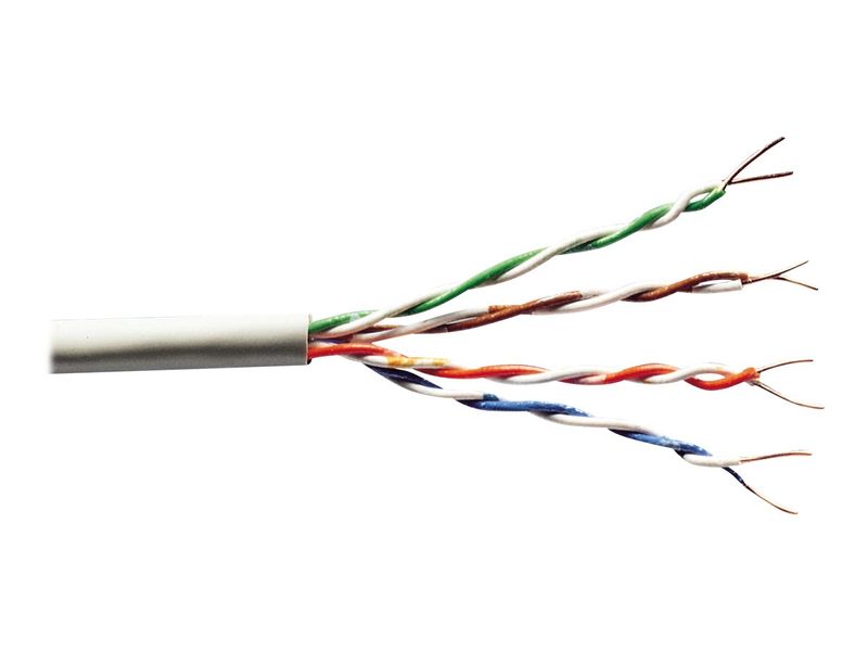 CAT 5e U-UTP installation cable, 100 MHz Eca (PVC), AWG 24/1, 305 m paper box, sx, grey