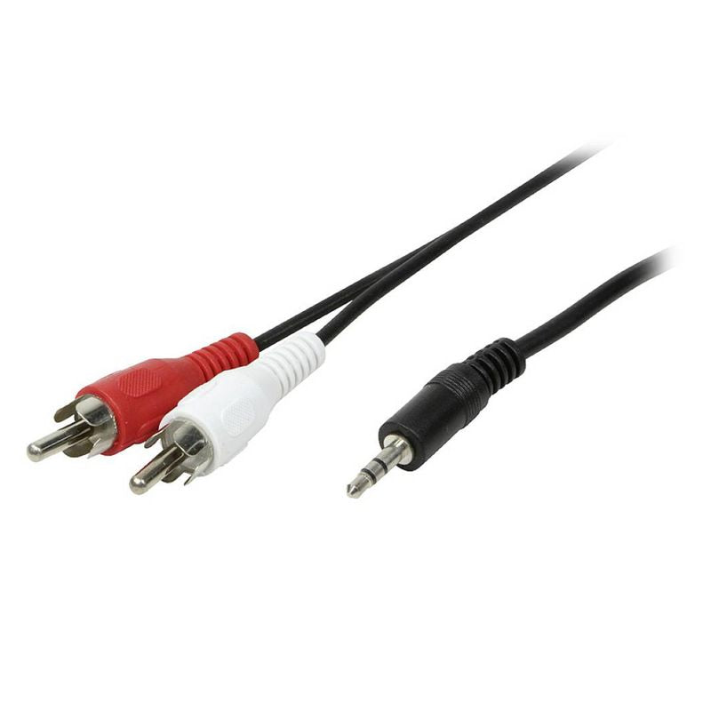 Logilink Audiokabel 1x 3,5mm -> 2x Cinch St/St 1.50m bk