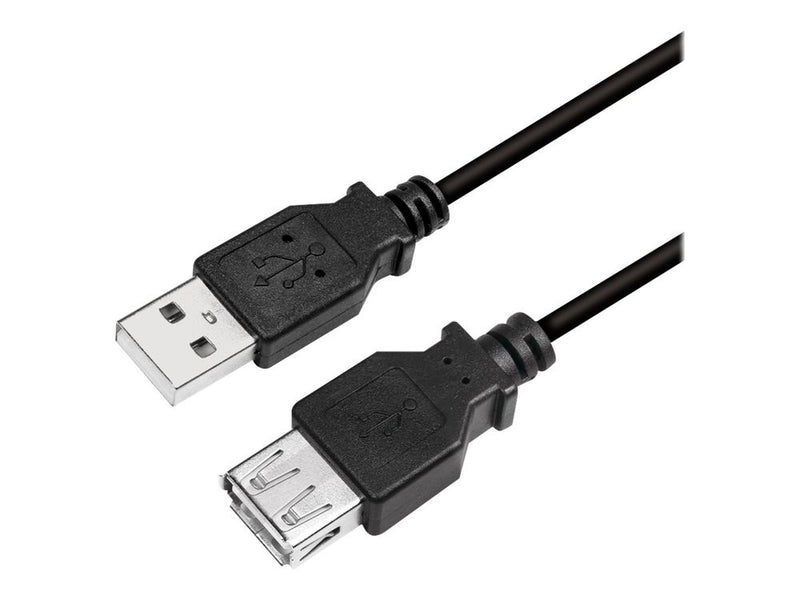 Logilink USB 2.0 cable, USB-A/M to USB-A/F, black, 2 m