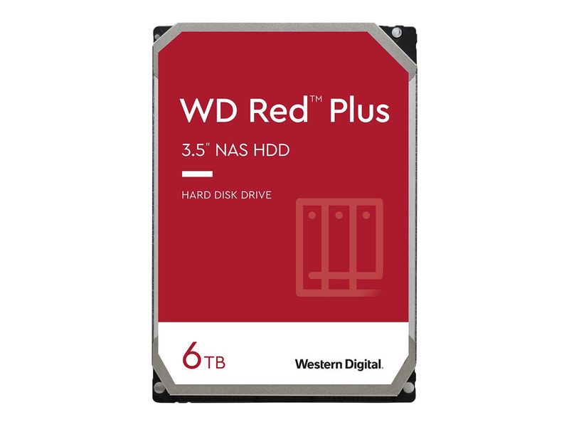 Western Digital Red Plus internal hard drive 6 TB 5400 RPM 256 MB 3.5" Serial ATA III