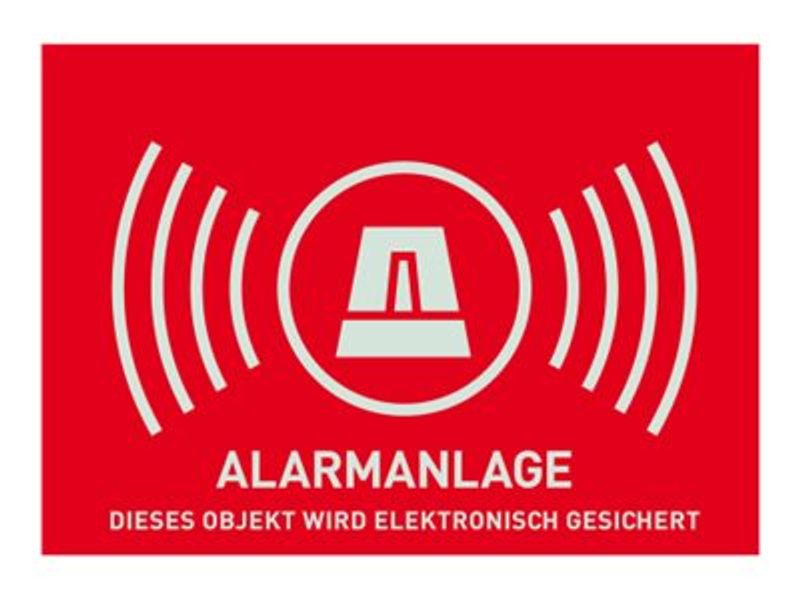 ABUS Warnaufkleber Alarm -D- AU1322 148x105mm AU1322