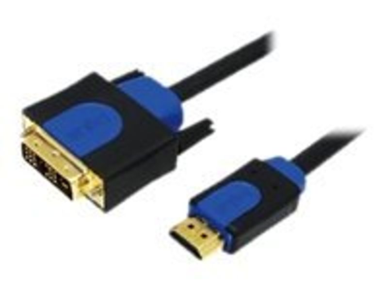 Logilink HDMI-DVI-Kabel Anschl. 18+1pin St/St 2.00m sw 1.4