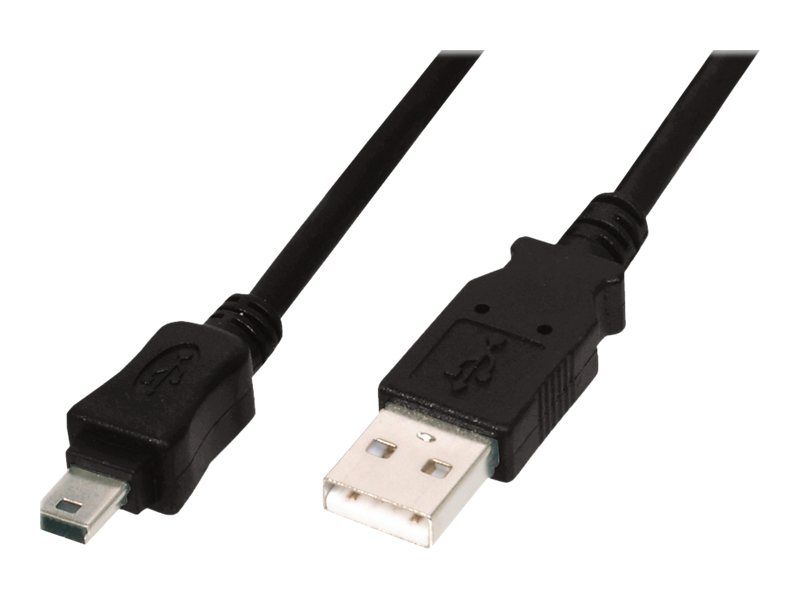 DIGITUS USB 2.0 Anschlusskabel Typ A -mini B St/St 1.0m, sw
