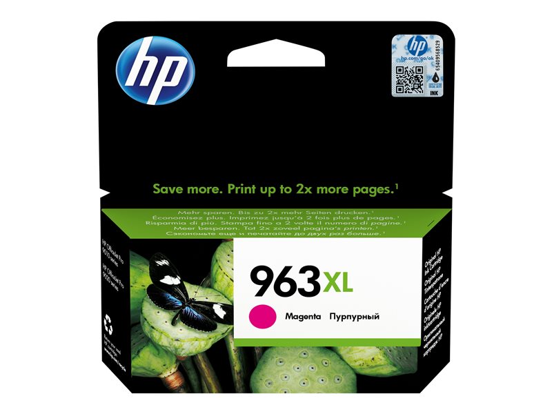 HP 963XL - 23,25 ml - Rendement élevé - magenta - original - cartouche d'encre - pour Officejet Pro 9010, 9012, 9014, 9015, 9016, 9019, 9020, 9022, 9025