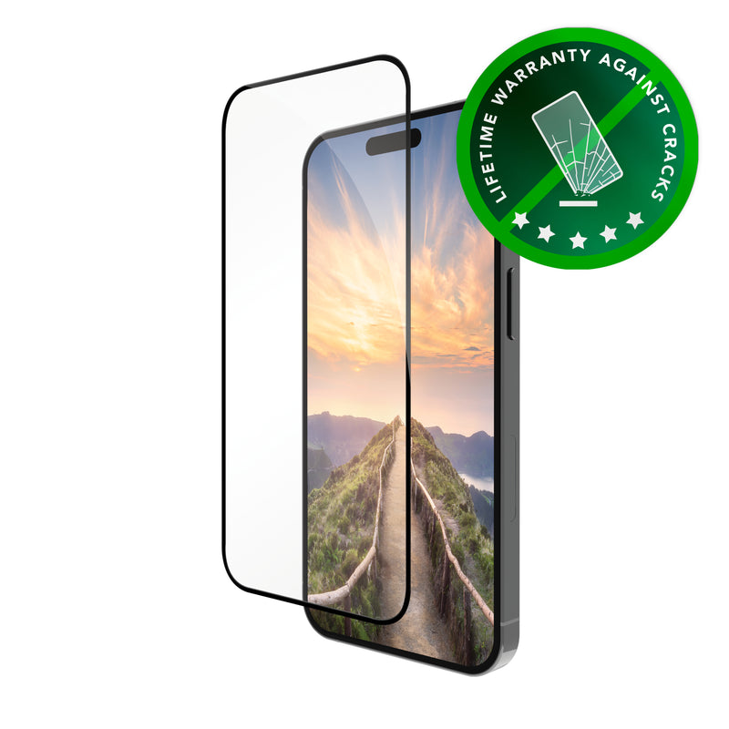 dbramante1928 Eco-shield - Screen protector for mobile phone - glass - frame colour black - for Apple iPhone 16