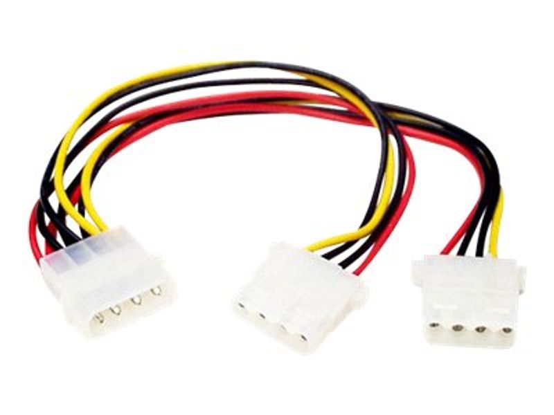 StarTech LP4 to 2x LP4 Power Y Splitter Cable M/F - LP4 Splitter - Molex Y Splitter - Molex Splitter (PYO2L) - Power cable - 4 PIN internal power (F)