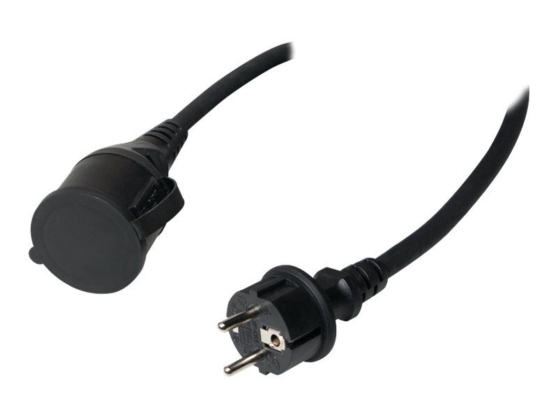 Logilink Strom-Verlängerungskabel 5m schwarz