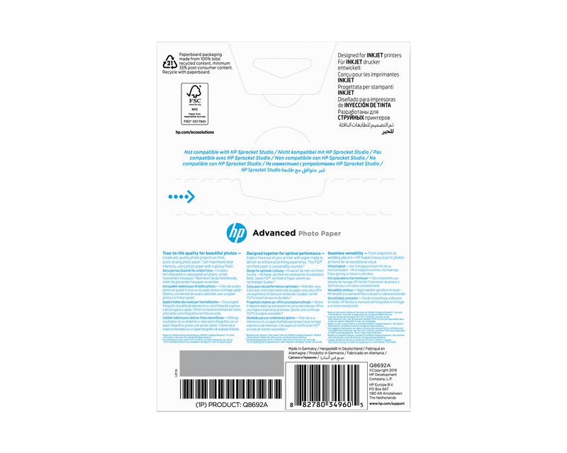 HP ADV GLOSSY PHOTO PAPER 250G