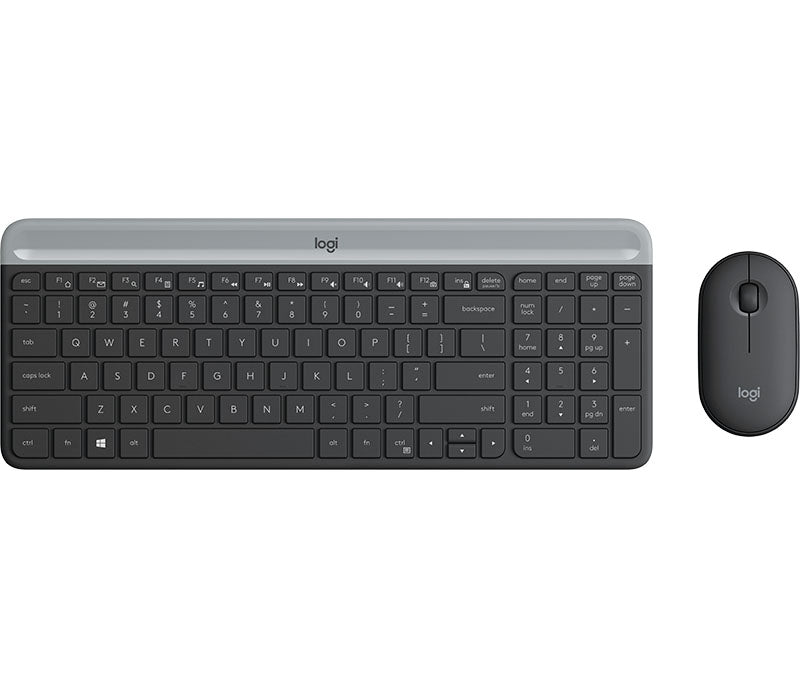 Logitech Slim Wireless and Mouse Combo MK470 keyboard RF Wireless Slovakian Graphite