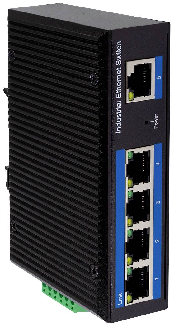Industrial Gigabit Ethernet PoE Switch, 5-Port 10/100/1000 Mbps