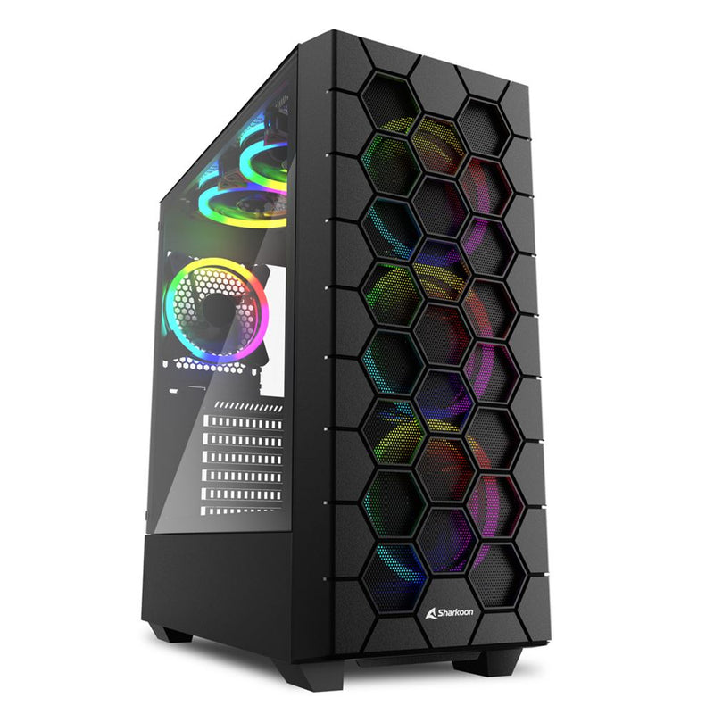Midi Sharkoon HEX RGB Black