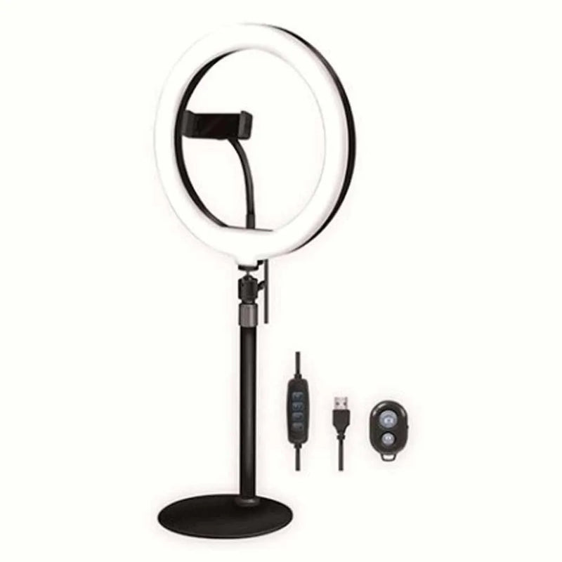 Logilink Smartphone-Ringlicht-Stativ m. Fernauslöser.DM 25cm