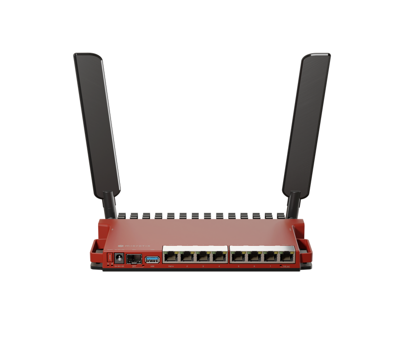 Mikrotik L009UiGS-2HaxD-IN wireless router Gigabit Ethernet Single-band (2.4 GHz) Red