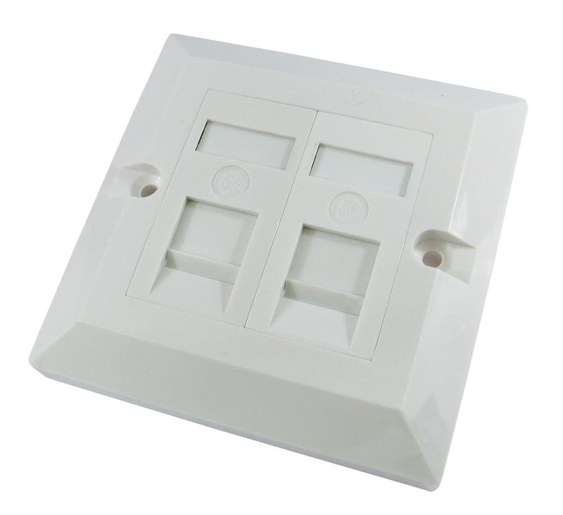 4 MOD DOUBLE FACEPLATE RJ45