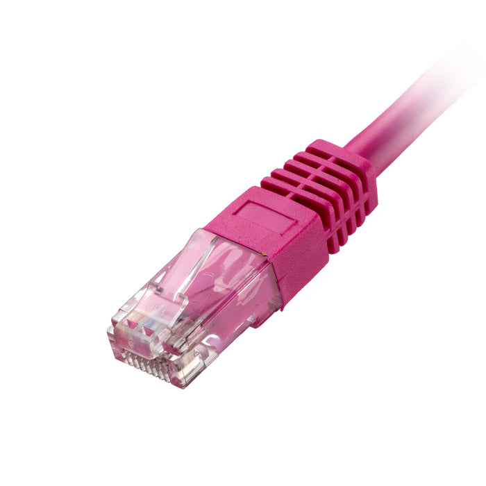 1M PINK RJ45 CAT6 UTP STR/FLUSH