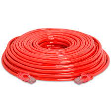 20M RED RJ45 CAT6 UTP STR/FLUSH