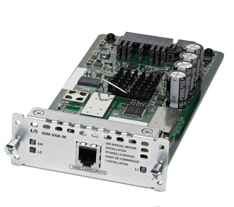 Cisco 1-port VDSL2/ADSL2+ over POTS with Annex A - DSL modem - Network Interface Module (NIM) - for Cisco 4451-X, Integrated Services Router 4321, 433