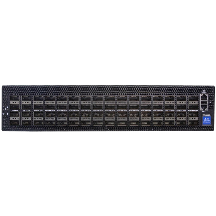 NVIDIA Spectrum-4 - Switch - open Ethernet switch with Cumulus Linux authentication, 2 power supplies, x86 CPU, secure-boot, standard depth, tool-less