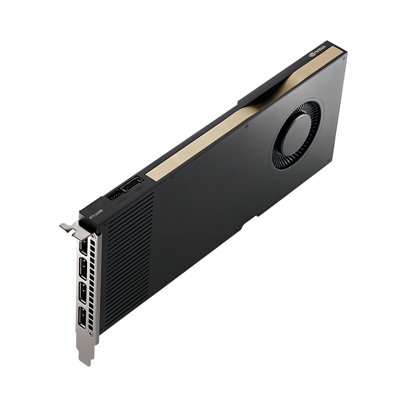 NVIDIA RTX A400 Graphics card 4GB GDDR6 PCIe4.0x8 low profile 4 x Mini DisplayPort - retail boxed -ATX I/O bracket attached + LP I/O bracket loose, Mi