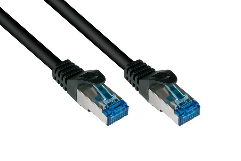 Patchkabel CAT6a RJ45 S/FTP PiMF 0,5m Schwarz