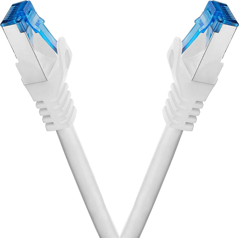 Patchkabel CAT6a RJ45 S/FTP PiMF 0,5m Weiß