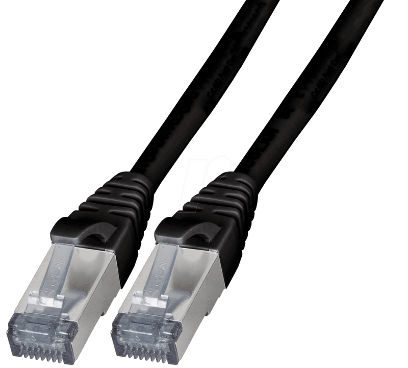 Patchkabel CAT6a RJ45 S/FTP PiMF 10m Schwarz