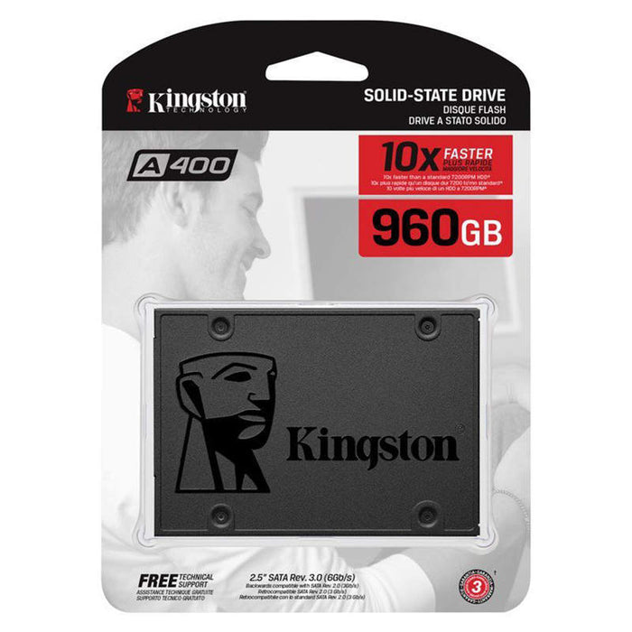Kingston A400 - SSD - 960 GB - internal - 2.5" - SATA 6Gb/s