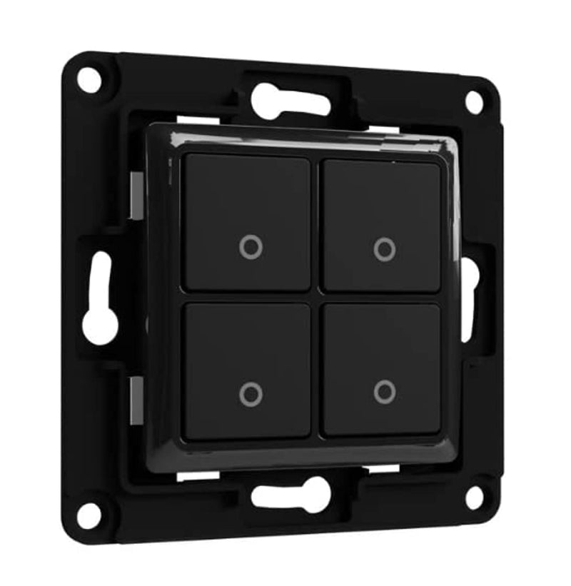 Shelly Accessories Wall Switch 4 Wandtaster 4-fach Schwarz