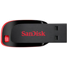 SanDisk Cruzer Blade - USB flash drive - 128 GB - USB - black, red