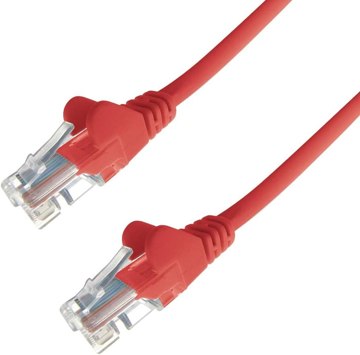 5M RED RJ45 CAT5E UTP STR/FLUSH