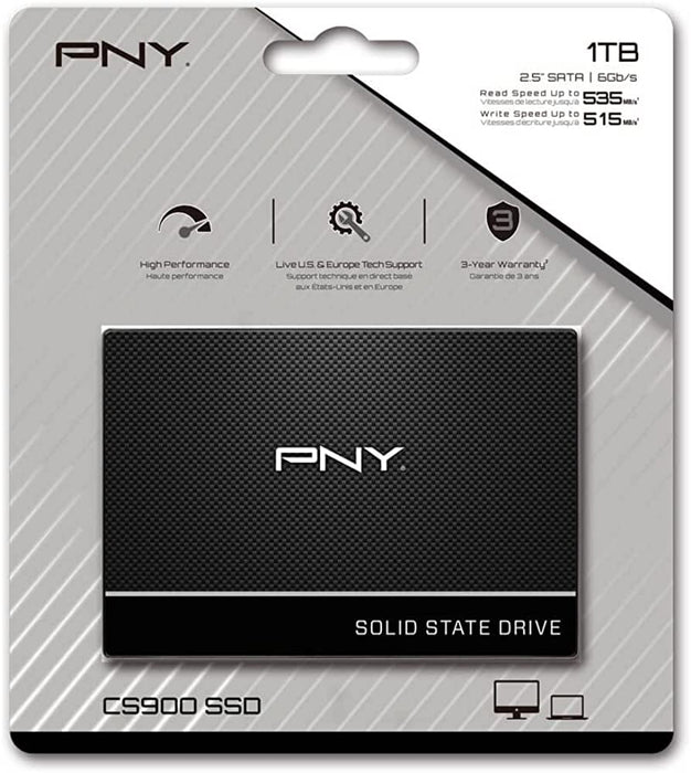 PNY CS900 - SSD - 1 TB - internal - 2.5" - SATA 6Gb/s