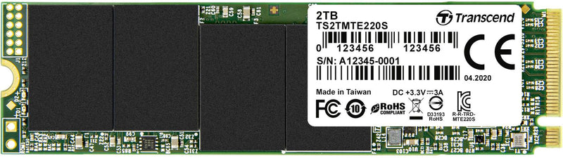 TRANSCEND 2TB M.2 2280 PCIe Gen3x4 M-Key 3D TLC with Dram