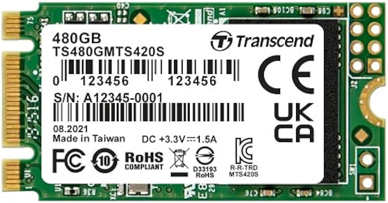 TRANSCEND 480GB M.2 2242 SSD SATA3 B+M Key TLC