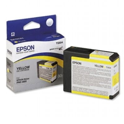 Cartouche d'encre Epson, T580400, emballage individuel, 1 x 80,0 ml jaune