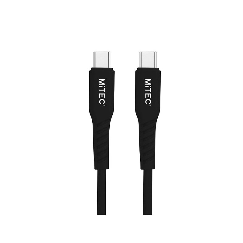 USB to USB TYPE C Plug Black Charge and Sync Cable 1m