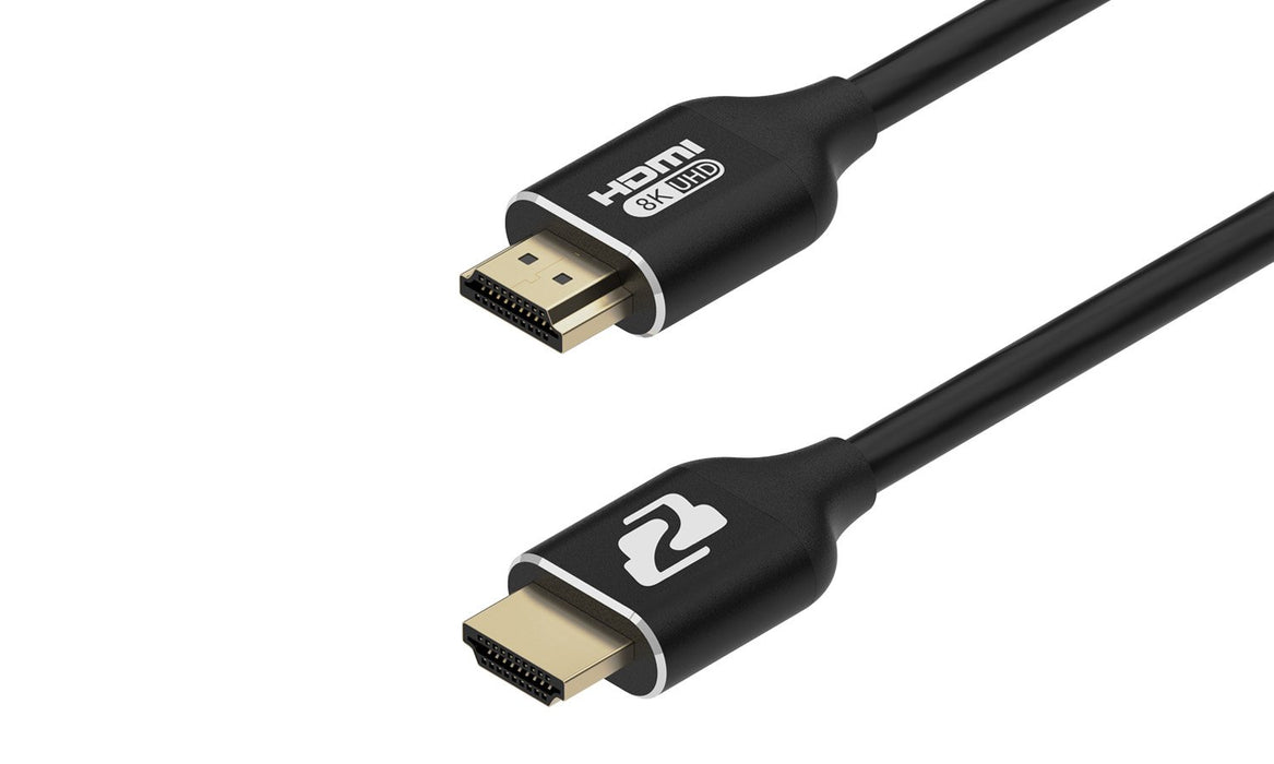 10 m HDMI cable - 8k at 60 hz - HDMI version 2.1 - 48 gbps - double shielded - gold plated connectors - HDMI (m) to HDMI (m) - outer diameter 8 mm - 2