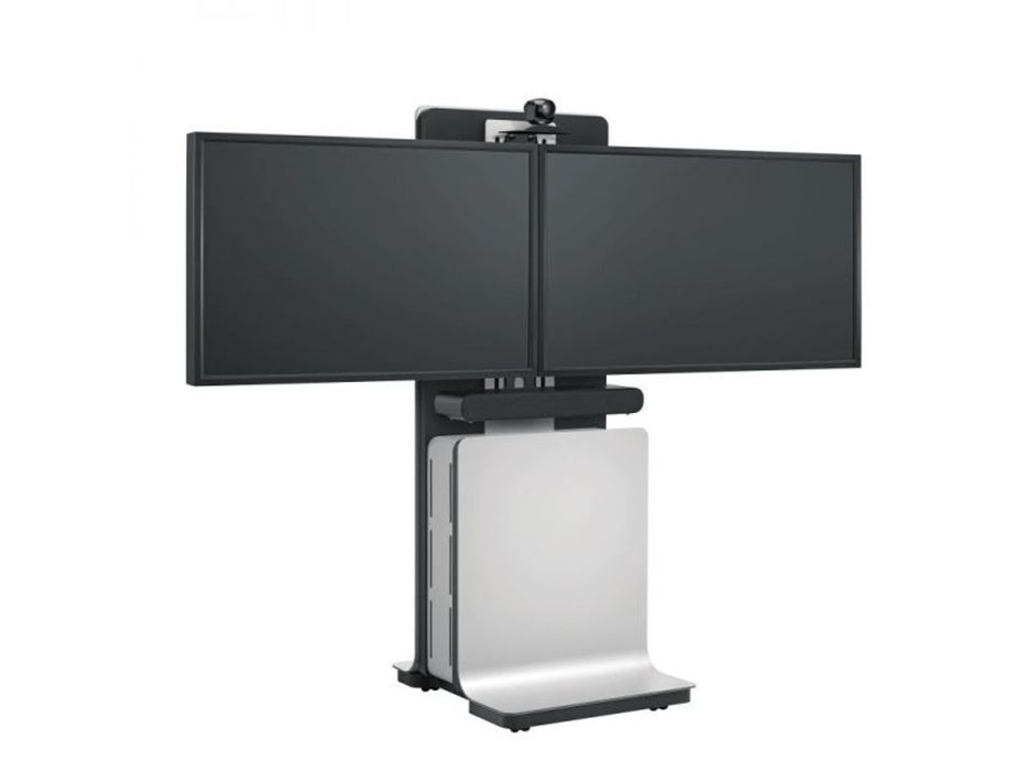 Vogel's Professional PVF 4112 - Stand - for flat panel / video conferencing system - lockable - white - screen size: up to 90" - floor-standing