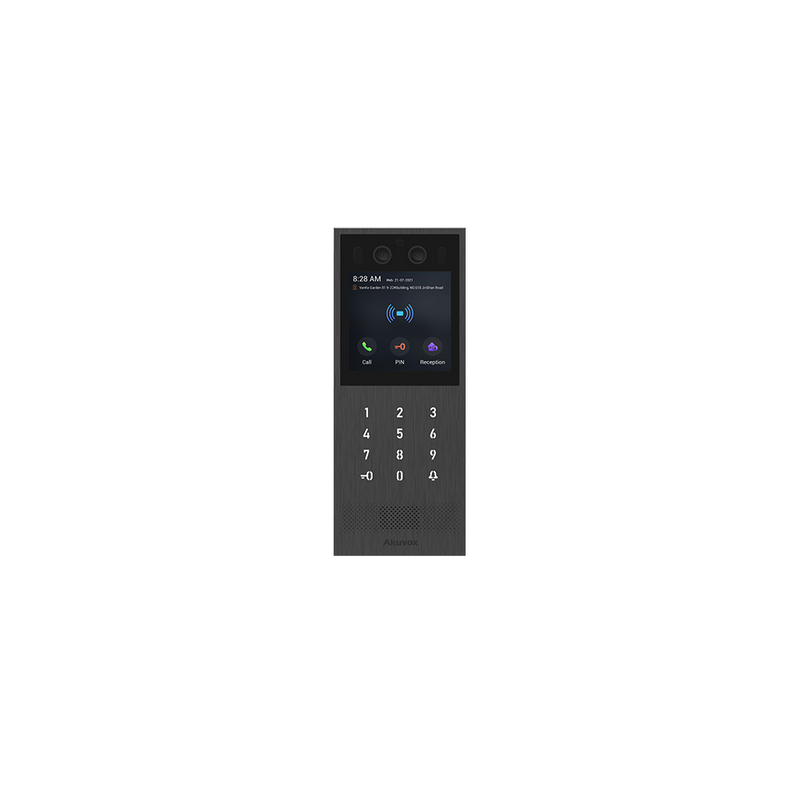 Video-TFE X912S Kit On-Wall, big touch screen, card reader, black