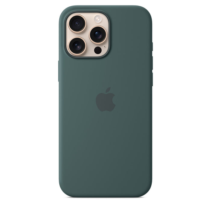 Apple - Back cover for mobile phone - MagSafe compatibility - silicone - lake green - for iPhone 16 Pro Max