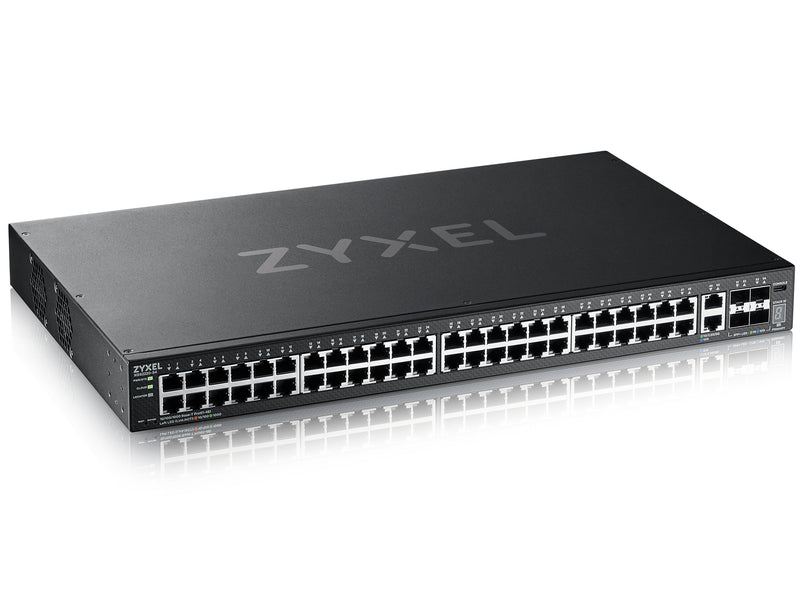Zyxel XGS2220 Series XGS2220-54 - Switch - L3 access - Managed - 48 x Gigabit Ethernet + 6 x 10 Gigabit (uplink) - desktop, rack-mountable